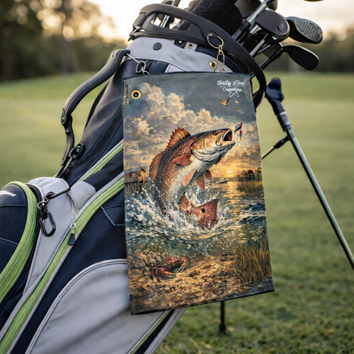 Redfish Golf Towel — Fishing-Inspired Golf Accessory