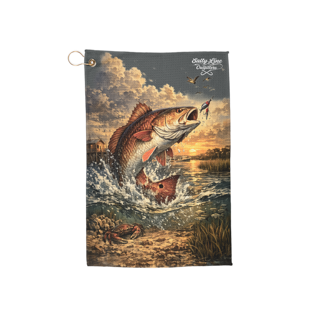Redfish Golf Towel — Fishing-Inspired Golf Accessory